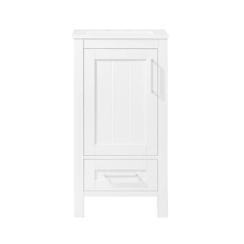 Ove Decors Kansas 18" Bathroom Vanity Top and Backslplash, White