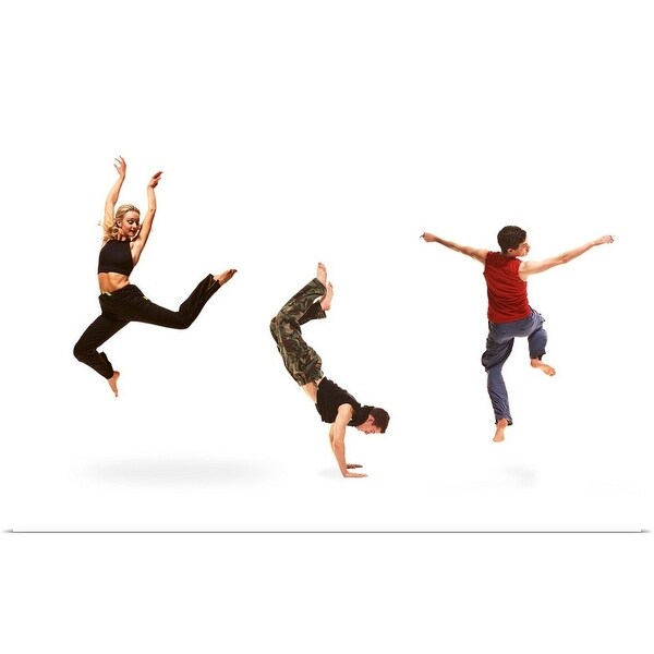 "three young dancers performing" Poster Print