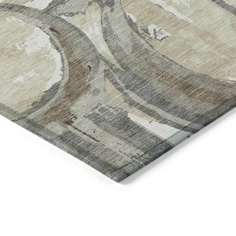 Machine Washable Indoor/ Outdoor Chantille Contemporary Abstract Rug