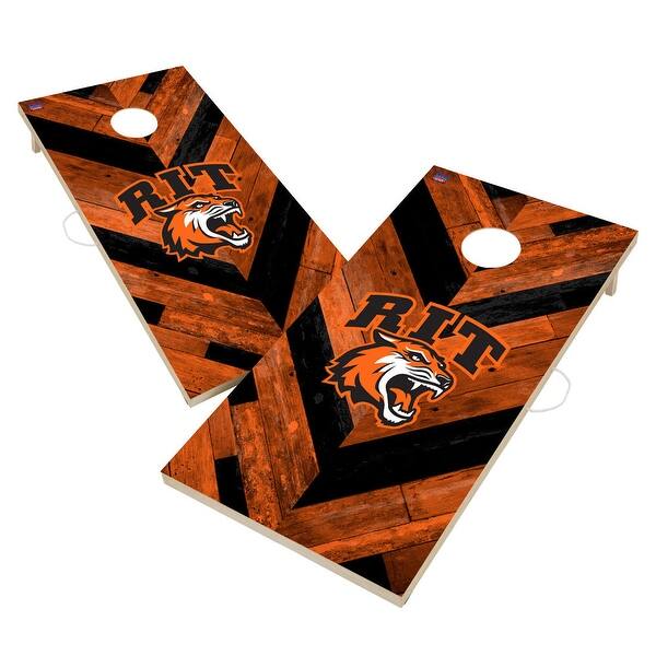 slide 2 of 6, Rochester Institute of Technology Tigers Cornhole Board Set 16 Years and Up