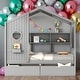preview thumbnail 10 of 15, Full Size House Bed with 2 Drawers, Kids Bed with Storage Shelf