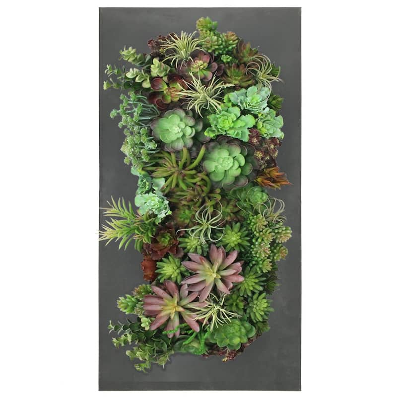 Carson Carrington Tasback Galvanized Steel/ Zinc Succulent Planter - Medium (12 squares) - Black Zinc