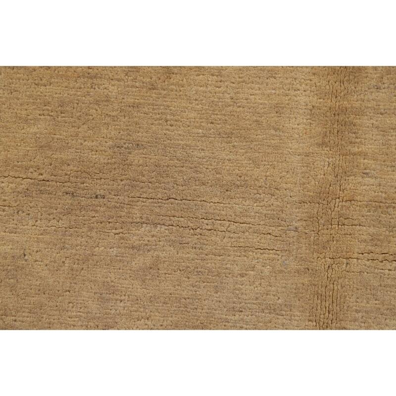 Gabbeh Oriental Foyer Rug Hand-Knotted Solid Wool Carpet - 2'9"x 4'1"