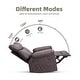 preview thumbnail 27 of 43, 37.4" Oversized Manual Recliner with Heat and Massage, 360 Swivel Rocking Chair 21.3" Seat with Cup Holder