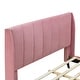 preview thumbnail 46 of 72, Twin/Full/Queen Size Velvet Upholstered Platform Bed Frame with Headboard and Wooden Slats Support, No Box Spring Needed