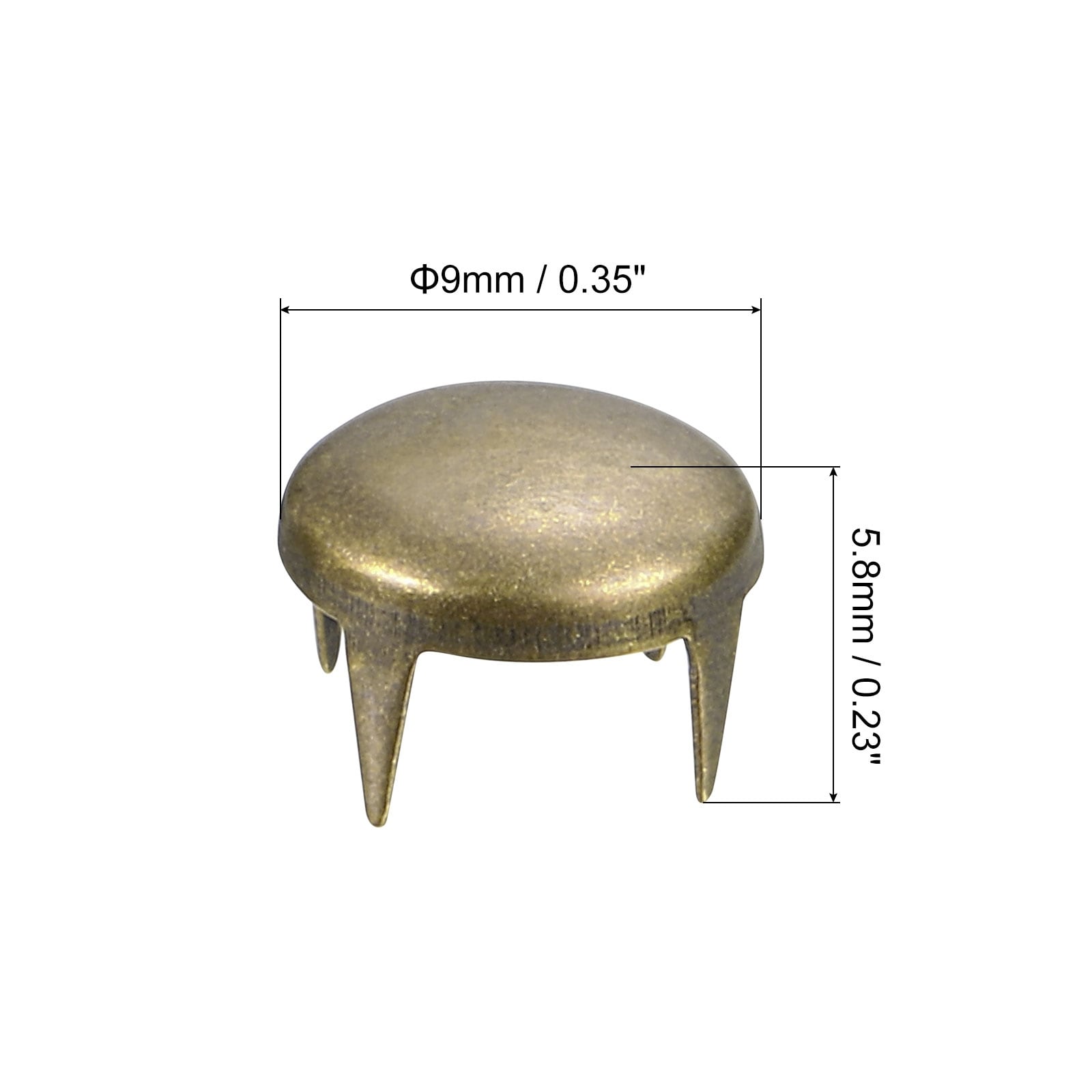 Round Dome Studs Metal Claw Beads Nailhead Rivets Spike Studs Spots Punk Rock