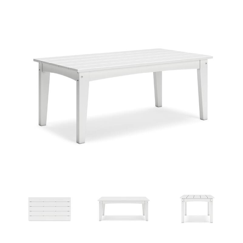 Signature Design by Ashley Hyland wave Outdoor Coffee Table - 44.13" W x 24" D x 18.13" H