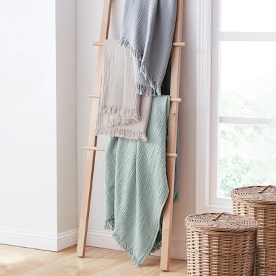 Modern Threads Reversible 100-Percent Cotton Throw 50"x60"