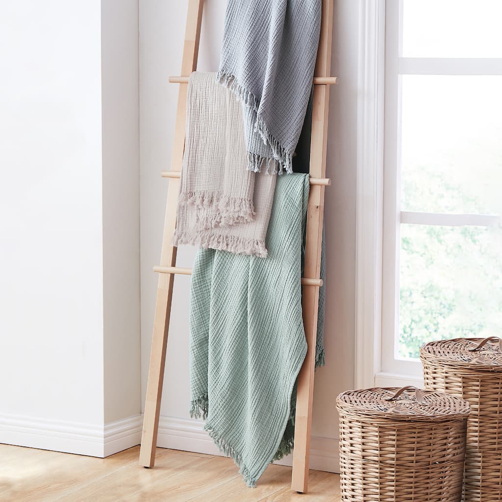 Modern Threads Reversible 100-Percent Cotton Throw 50"x60"