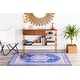 preview thumbnail 3 of 68, Hand-knotted Alford Boho Medallion Wool Area Rug Blue - 2' x 3'