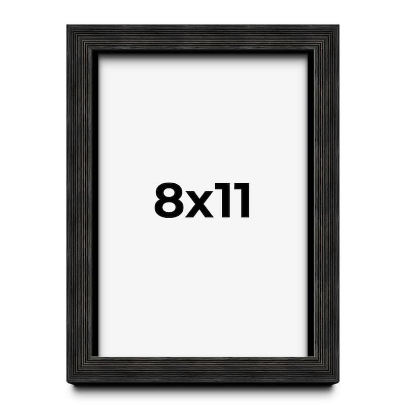 8x11 Shadow Box Black Rustic Barnwood Display Frame | 1.125 Inch Deep