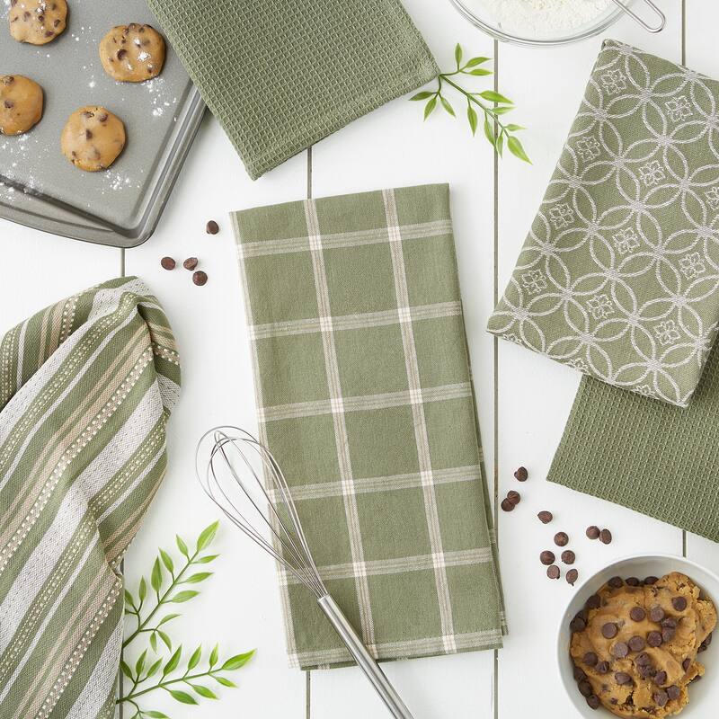 DII Assorted Kitchen Dishtowel & Dishcloths (Set of 5)