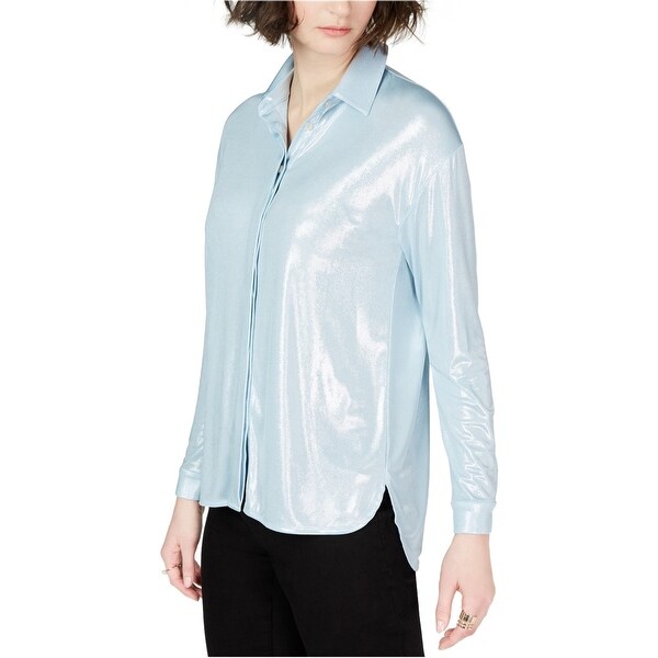 high low button down shirt