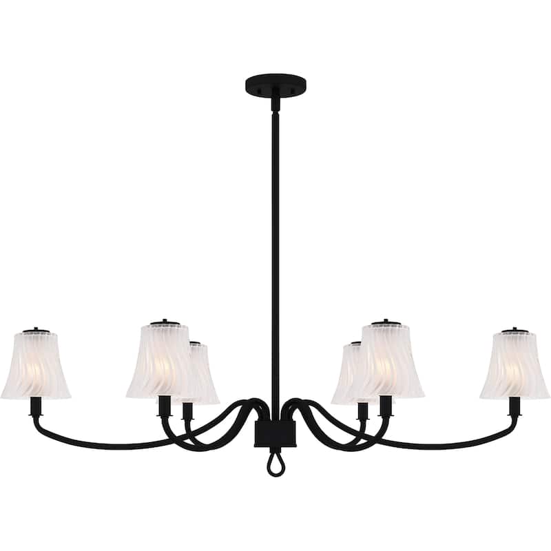 McKinney 6-Light Matte Black Linear Chandelier