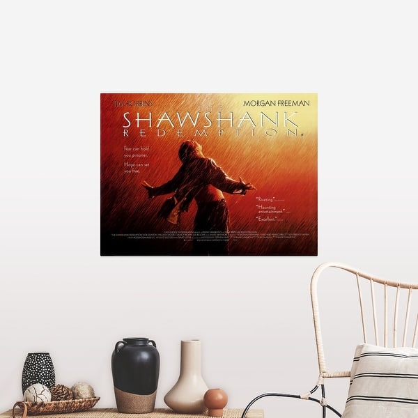 shawshank redemption poster covering hole
