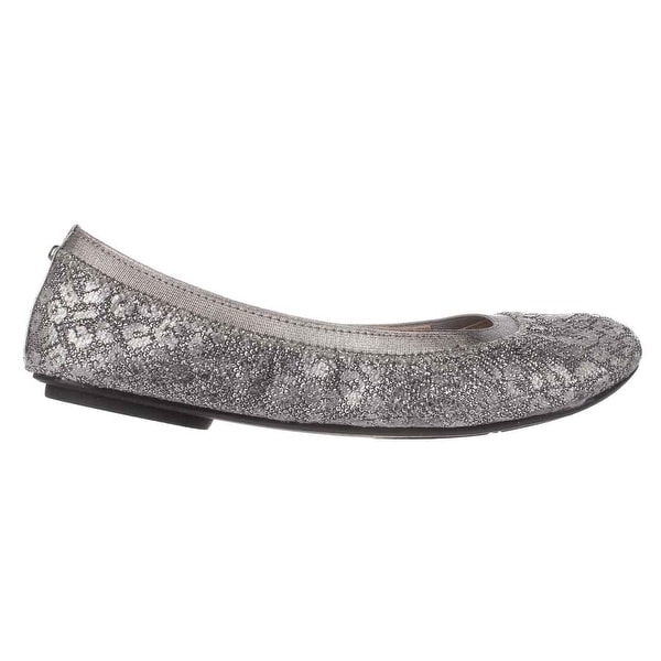 pewter pointed toe flats