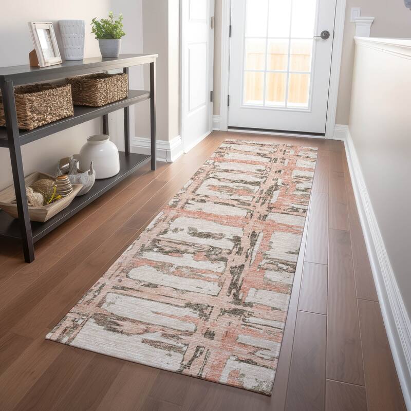 Premium Washable Super Soft Transitional Mayfield Rug - Pink - 2' 3" x 7' 6" - Runner