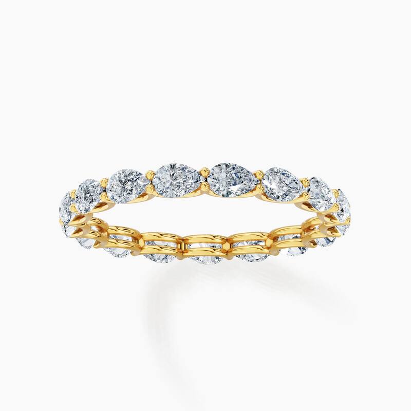 Auriya 14k Gold Pear East-West Lab Grown Diamond Eternity Band 1.70 - 6.75 ct. tw. (F-G, VS)
