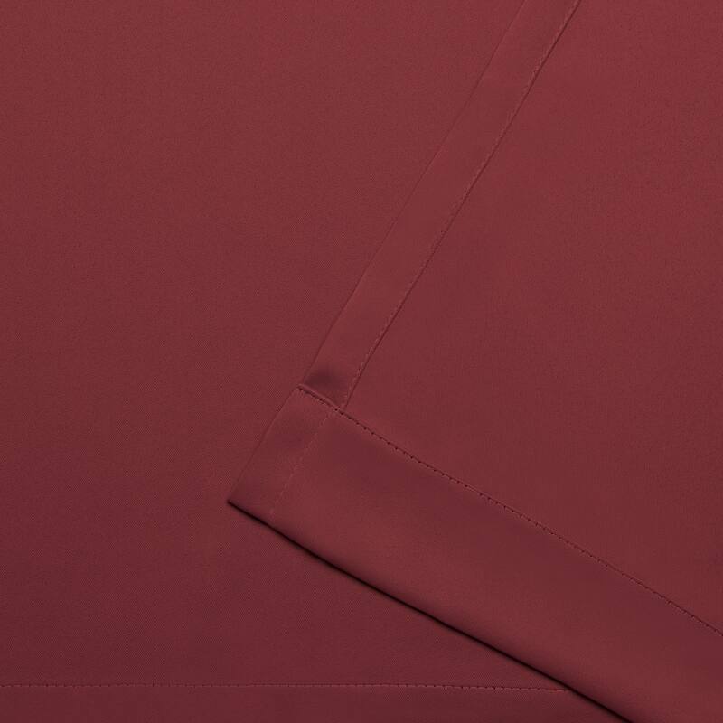 ATI Home Sateen Twill Woven Blackout Grommet Top Curtain Panel Pair