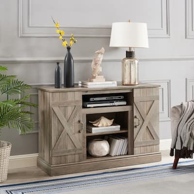 47" TV Stand with with Open Shelves and 2 Cabinet for TVs Up to 50"