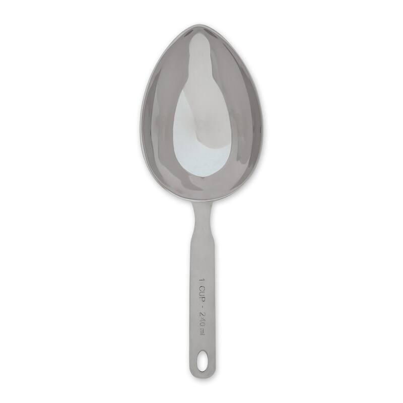 Measuring Scoop - Oval, 1-Cup - Stainless Steel