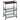 3 Tier Rolling Kitchen Cart with Storage, Kitchen Island Cart on Wheels with 2 Sliding Fruit Basket, Side Hooks