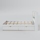 preview thumbnail 6 of 7, White Twin Size Platform Bed Frame with Bookcase, Built-in Night Light and 2 Drawers
