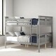preview thumbnail 15 of 30, Full Over Full Bunk Bed with Convertible Design, Wooden Frame with Guardrails, No Box Spring Required,Guest Room Furniture
