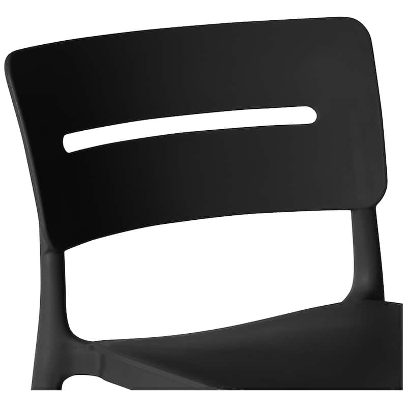 Frond and Form 29.5" Outdoor Patio Poly Plastic Bar Stool (Set of 2)