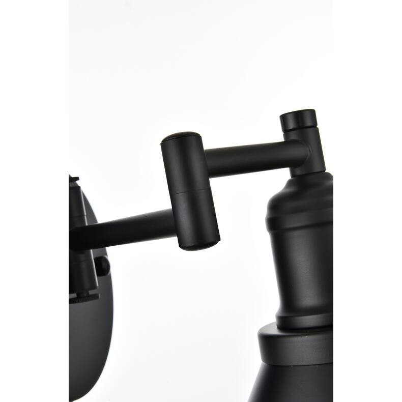 Jude 1 Light Black Swing Arm Wall Sconce