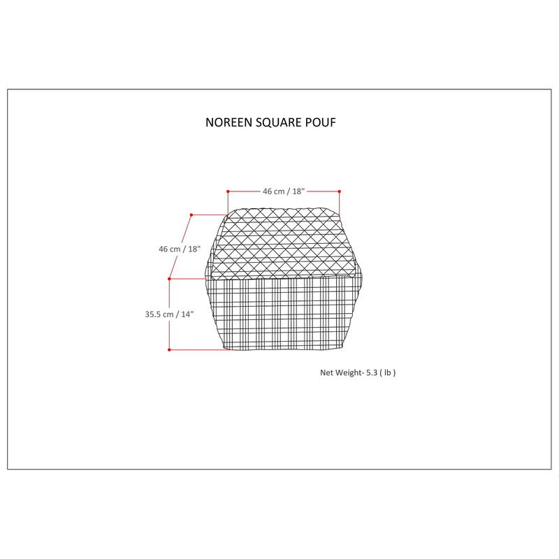 WYNDENHALL Tatum Boho Square Pouf