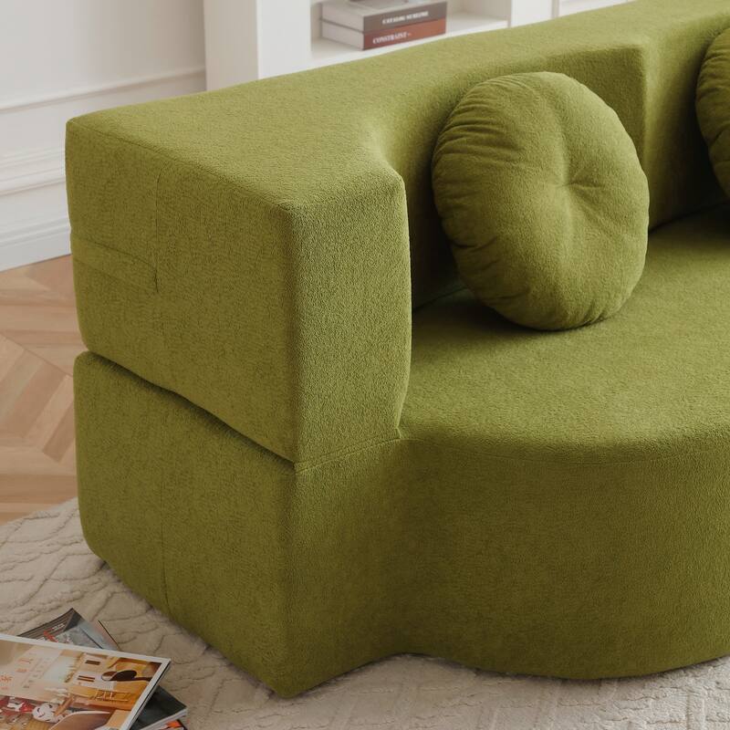 Folding Sofa Bed with Pillow, Sleeper Sofa, Floor & Futon Loveseat Couch