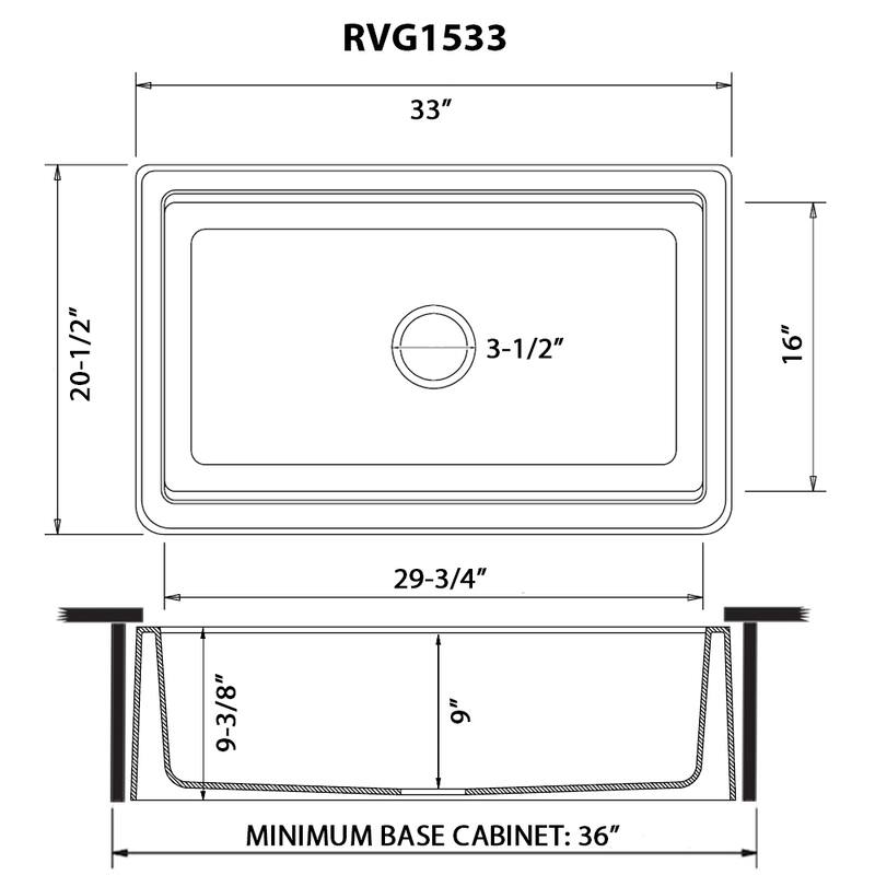 Ruvati 33-inch Matte Gray Granite Farmhouse Workstation Apron-front Composite Kitchen Sink - 33" x 20-1/2? - 33" x 20-1/2″