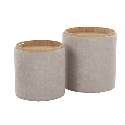 Carson Carrington Astrid Tray Top Nesting Ottoman Set