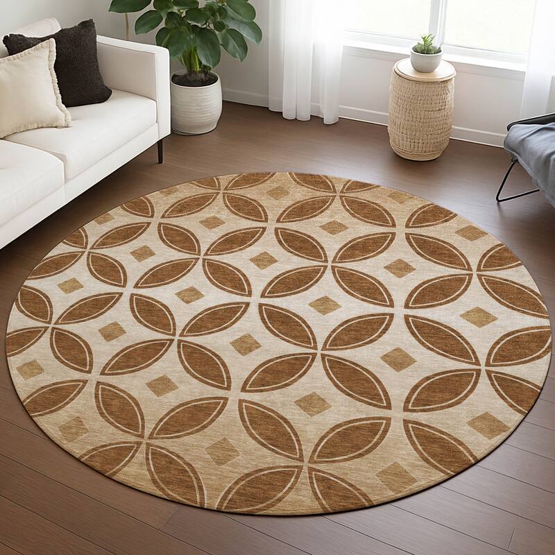 Machine Washable Indoor/ Outdoor Modern Gia Chantille Rug
