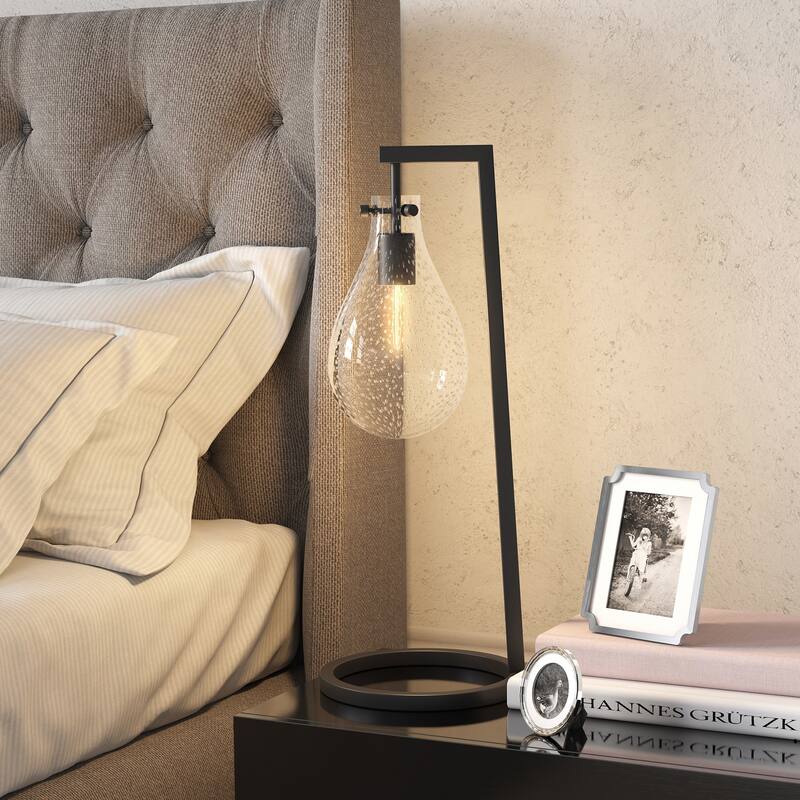 Carson Carrington Salabacke Seeded Glass Table Lamp