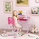 preview thumbnail 11 of 25, Qaba Kids Desk and Chair Set Height Adjustable Student Writing Desk Children School Study Table