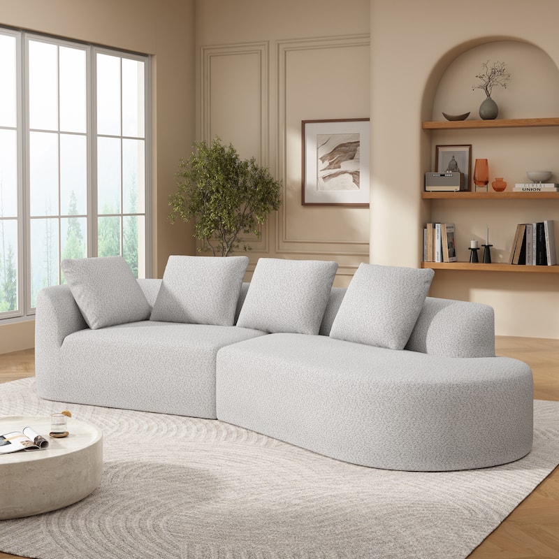 Christopher Knight Home - Olivia Curved Foam Sofa Set - 116"L