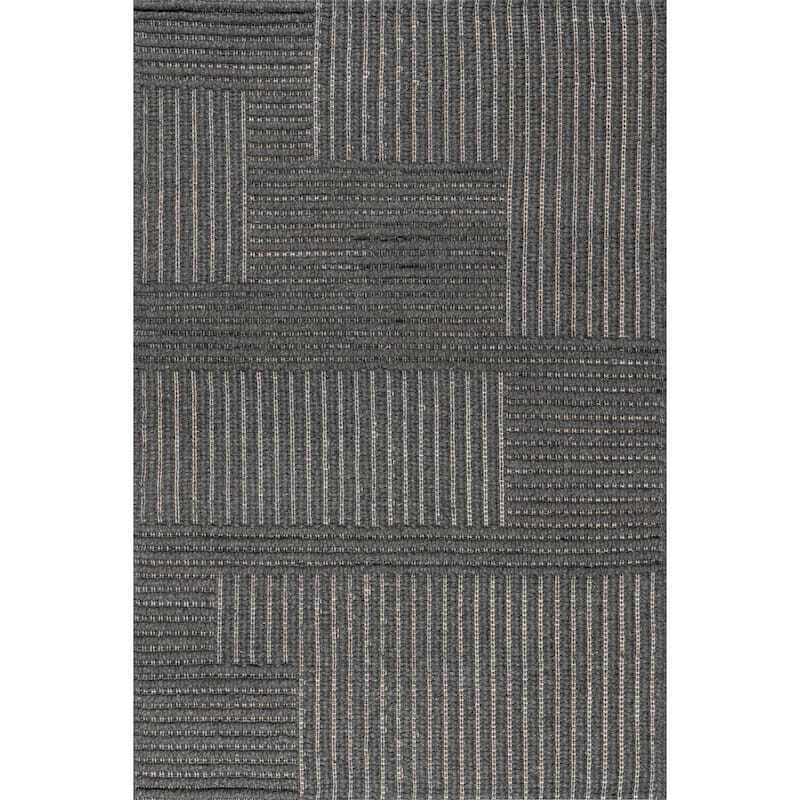 Nuloom Dorene Contemporary High-Low Striped Wool Area Rug