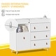 preview thumbnail 4 of 47, Baby Changing Table Dresser with 4 Drawers,Shelf Hidden Trash Storage