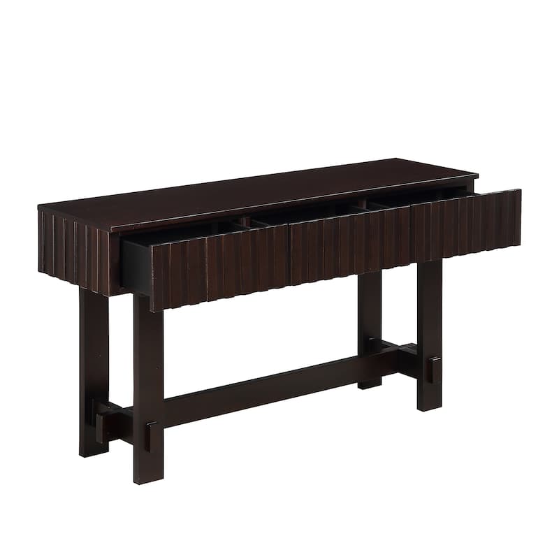 52 inch Sofa Table with Storage Drawers - Espresso