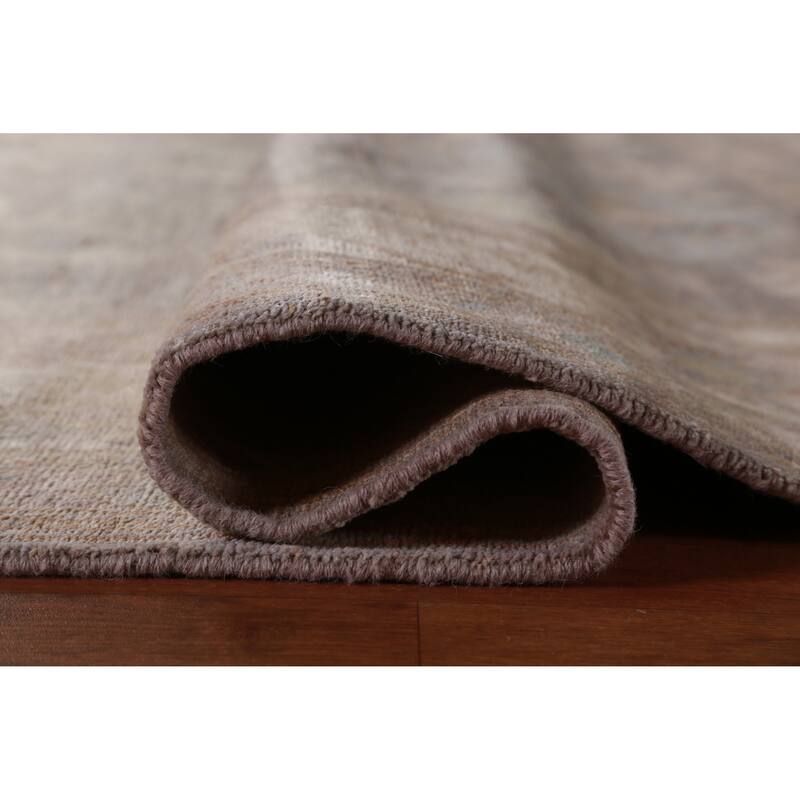 Hand Knotted Oriental 100% Wool Carpet Transitional All-Over Greys & Charcoal Oushak Area Rug - 11' 11'' X 9' 1''