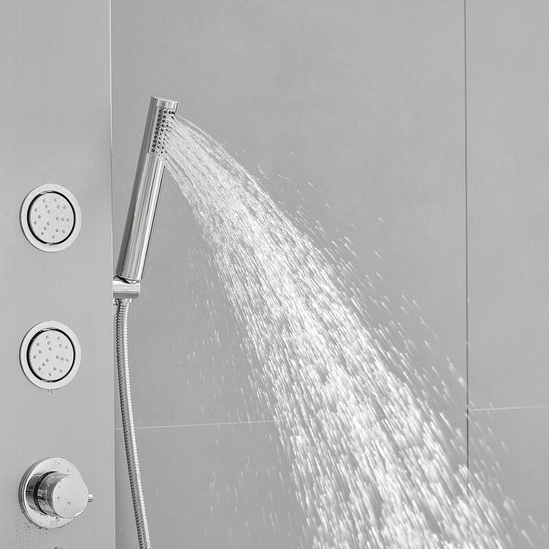 WIZ Rainfall Shower Tower Shower Panel System with Hand Shower