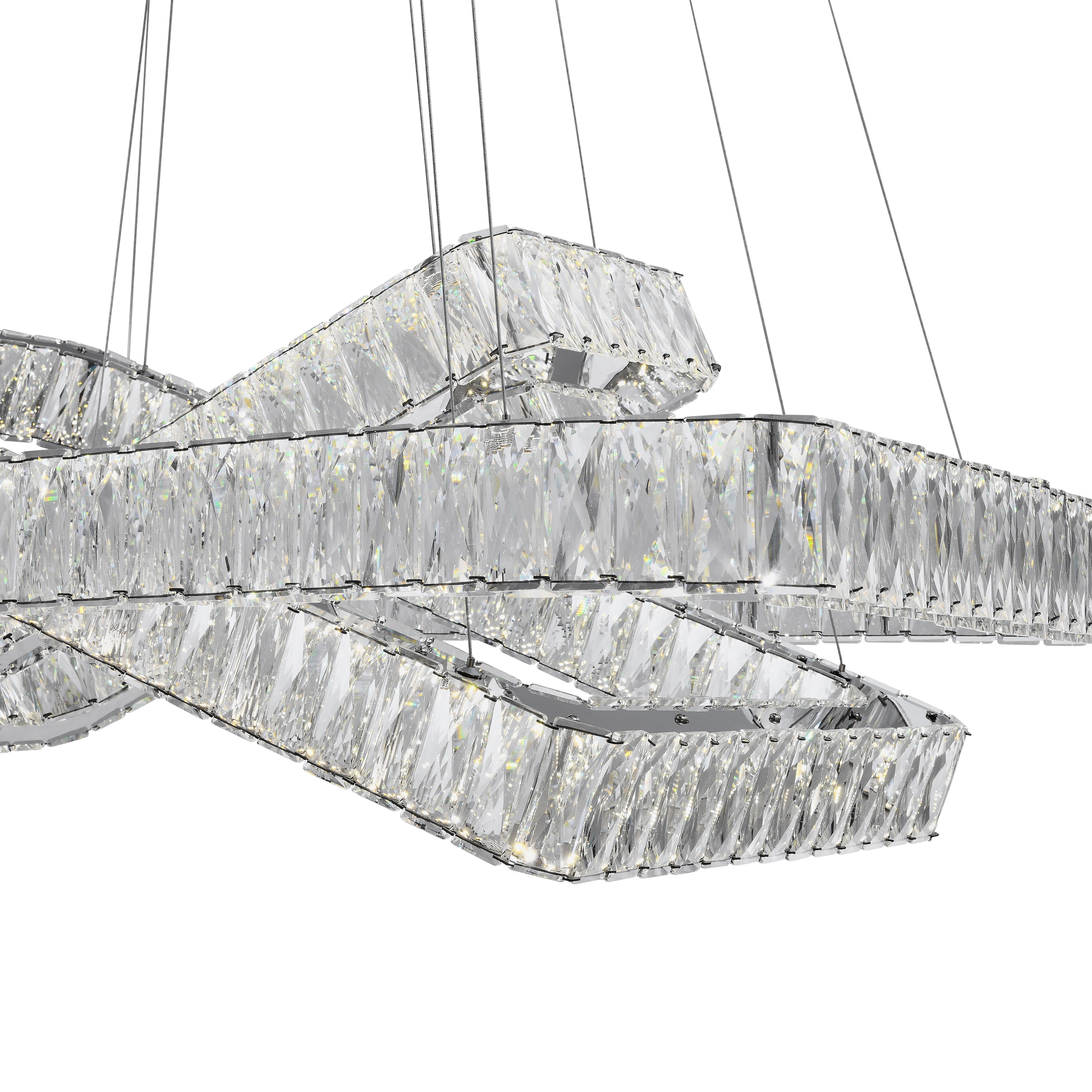 Crystal Elegance Modern LED Chandelier with Integrated Lighting-image