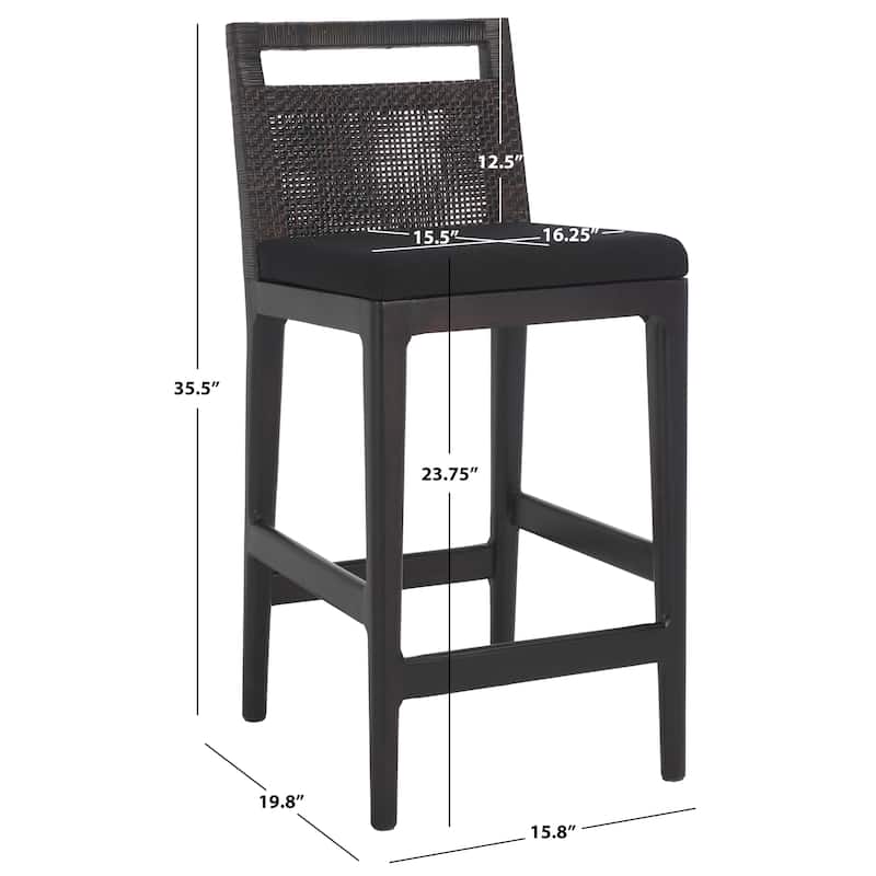 SAFAVIEH Home Darin Counter Stool - 16"W x 20"D x 36"H