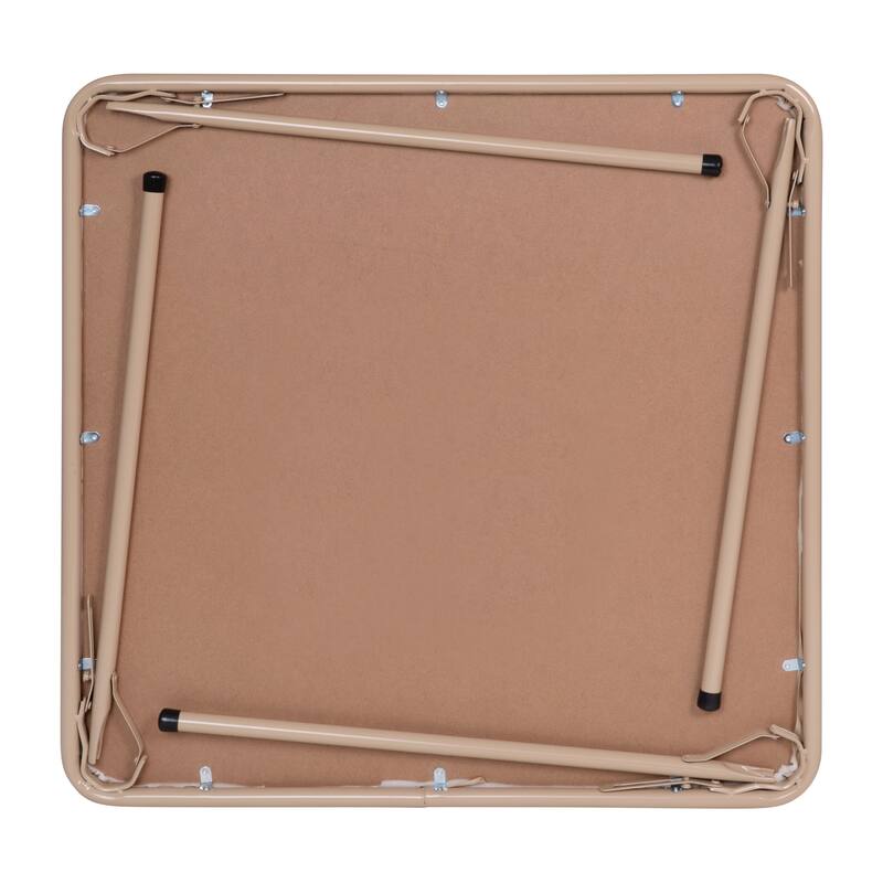 5 Piece Folding Card Table and Chair Set with Upholstered Table Top - 33.5"W x 33.5"D x 27.75"H