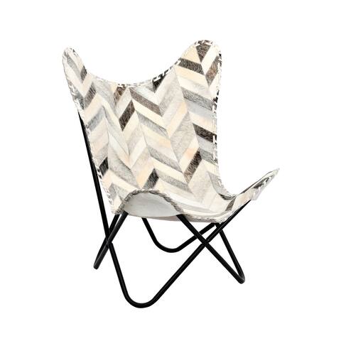 Chevron Frost Hairline Butterfly Chair - 16x29x36