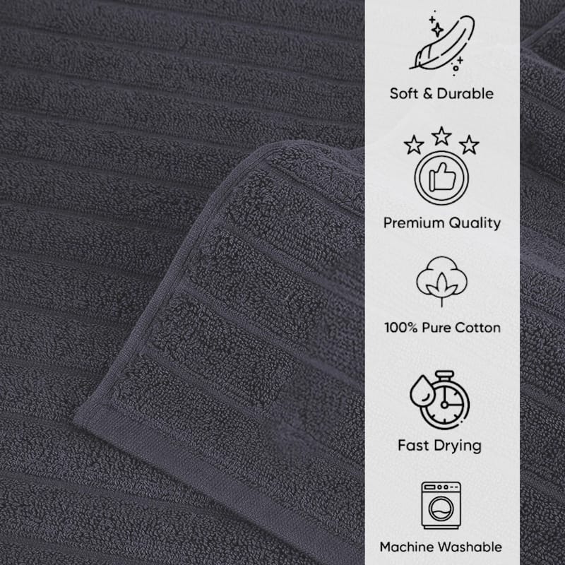 Brampton Plush Absorbent Non-Slip Cotton Bath Mat Set of 2