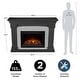 preview thumbnail 22 of 26, Real Flame Deland Electric Grand Fireplace in White 63"