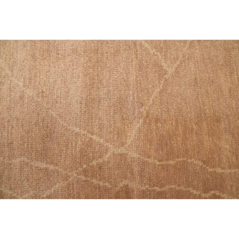 ECARPETGALLERY Hand-knotted Mystique Brown Wool Rug - 3'0 x 9'7